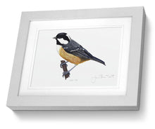 framed Coal Tit painting fine art print